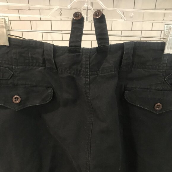 Polo Ralph Lauren Pants Mens 38x32 Black Military Crew Linen Cinch Back Braces - Picture 5 of 16